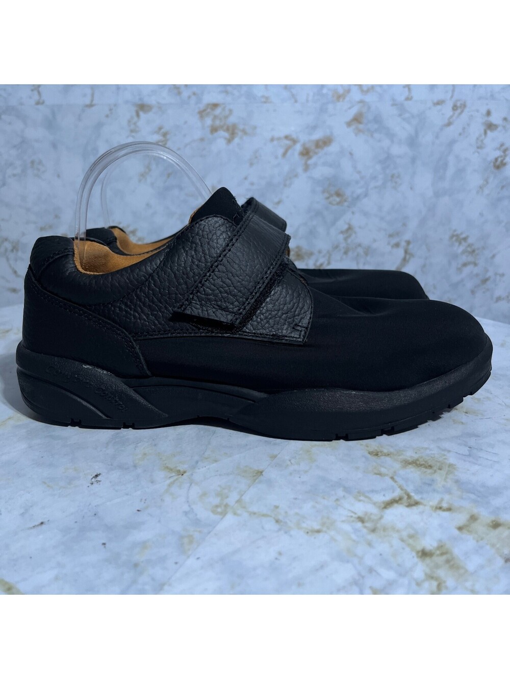 Dr Comfort Brian Mens Size 8M Shoes Black Comfort Orthopedic Adjustable Sneakers